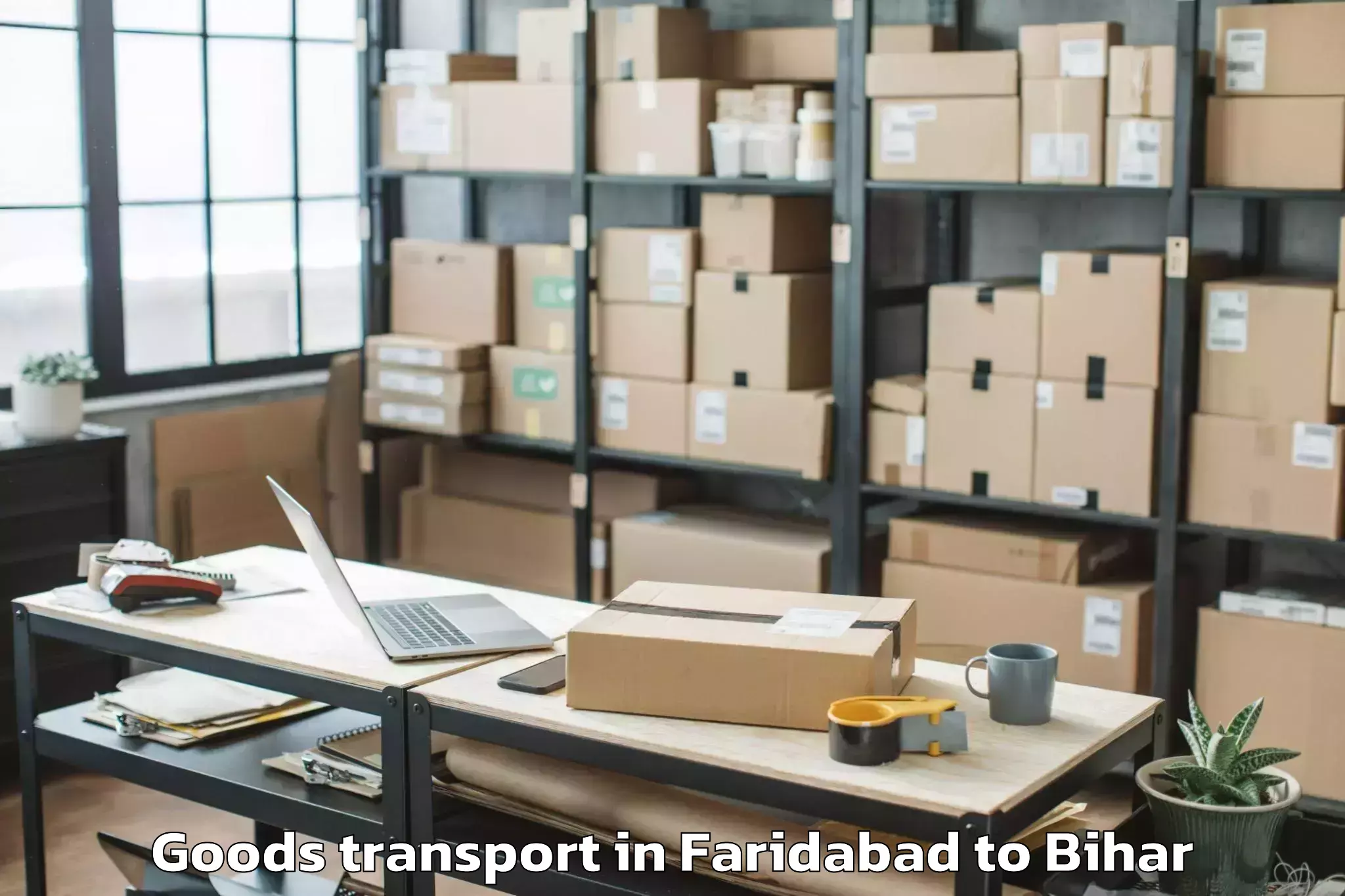 Faridabad to Sanjhauli Goods Transport